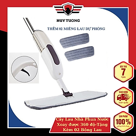 Mua Cây Lau Nhà Phun Nước Xoay được 360 độ Water Spray Mop Tặng Kèm 02 Bông Lau Dự Phòng