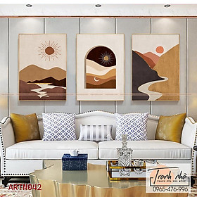 Mua Bộ 3 tranh canvas Tối giản (Minimalism) - Vùng núi - ARTN042