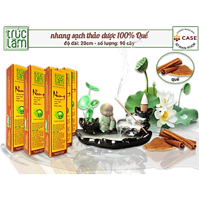 Mua Nhang Sạch Thảo Dược TRÚC LÂM - 20 CM QUẾ ( có thanh phần than hoạt tính ) ÍT KHÓI