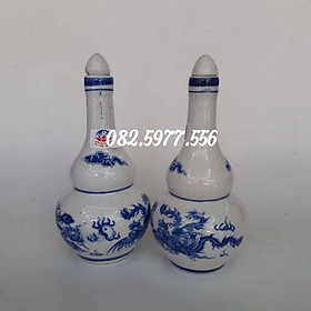 Bộ 2 chóe thờ Bát Tràng - 19 cm - 16 cm -