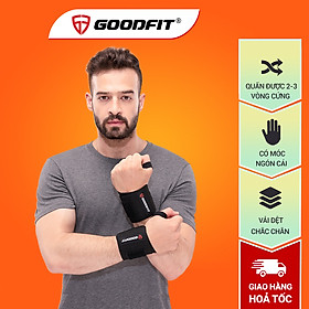 Băng quấn trợ lực khớp cổ tay tập gym, tập boxing GoodFit co giãn 4 chiều, khóa dán chắc chăn GF301W