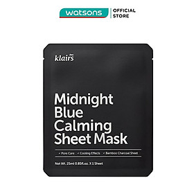 Mặt Nạ Dear Klairs Dưỡng Ẩm Và Phục Hồi Da Midnight Blue Calming Sheet Mask 25ml