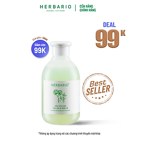 Sữa rửa mặt Rau má & Diếp cá herbario 200ml da dầu, ngăn ngừa mụn thuần chay