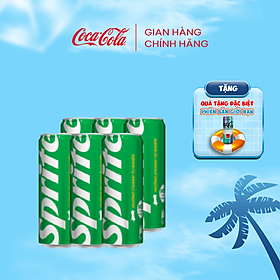 Lốc 6 Lon Nước Ngọt Giải Khát Có Gas Sprite Hương Chanh 320ml/Lon Coca-Cola Official Store