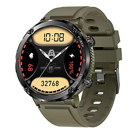 Đồng hồ thông minh mới dành cho nam giới Quân đội thể thao ngoài trời Đồng hồ thông minh dành cho nam giới Đồng hồ gọi Bluetooth 1.6 inch 600 mAh Pin IP68 Đồng hồ chống nước Màu sắc: Xanh lục