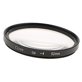 52mm Camera Lens Close-up Effects Filter +4 Diopter Magnifier for