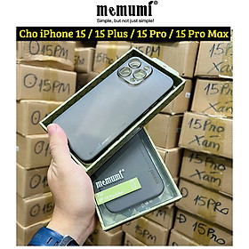 Ốp lưng nhám siêu mỏng 0.3mm cho iPhone 15, 15 Plus, 15 Pro, 15 Pro Max hiệu Memumi Slim - mặt lưng chống trượt, chống bám bẩn - Hàng nhập khẩu