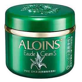 Kem dưỡng trắng da toàn thân lô hội Aloins Eaude Skin Cream S 185g, Nắp xanh Nhật Bản