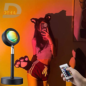 Đèn hoàng hôn điều khiển chọn 16 màu remote Sunset Lamp Light trending cầu