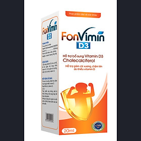 Hỗ trợ giảm còi xương, tăng cường hấp thu canxi Vitamin D3 Hộp chai nhỏ