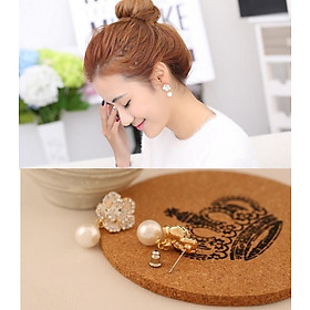 Bông tai hoa hồng ngọc trai sang trọng