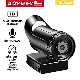 Mua | Xuất Khẩu Mỹ | - Webcam Full HD 720p / 1K / 2K / 4K / 8K Camera Máy Tính / Laptop Tự Động Lấy Nét - The Deosd WC - Hàng Chính Hãng