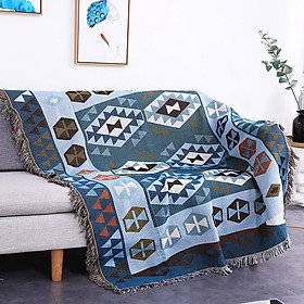 Mua Chăn Thảm Phủ Sofa Hình Trừu Tượng Xanh Nâu PA9634