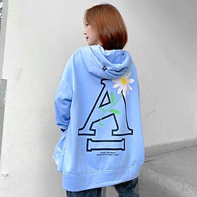 Áo Khoác Thun Nỉ Form Rộng Nam Nữ LV34 In Chữ Ngực '"ANGEL-LAND Họa" Tiết Chữ A Lưng