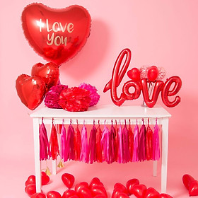 Bộ bong bóng trang trí Valentine set combo decor Valentine's day vlt46