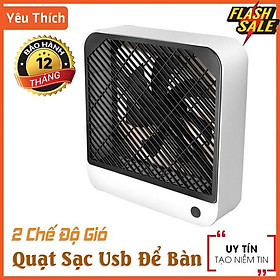 Mua Quạt mini Sạc Usb Để Bàn 2 Chế Độ Gió   Sử Dụng Động Cơ Không Chổi Than Siêu Bền không tiếng ồn - Hàng Nhập Khẩu