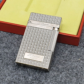 Mua Vỏ Hột Quẹt Bật Lửa Upon Họa Tiết Ô Vuông Mini Sang Trọng D29T Màu Bạc - Dùng Gas Đá Cao Cấp