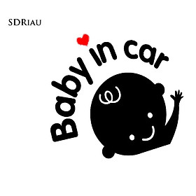 Sticker Dán Trang Trí Xe Hơi Họa Tiết Chữ Baby In Car