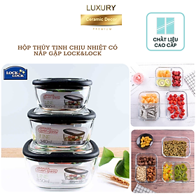 Mua Hộp Đựng Thủy Tinh Lock & Lock Set 3 Cái LUXURY - Hàng Nhập Khẩu