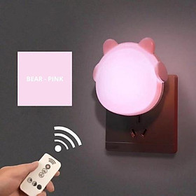 Mua Đèn ngủ cắm gấu có điều khiển ( CÓ BÁN SỈ ) Đầy màu sắc Điều khiển ánh sáng cảm ứng Tiết kiệm điện năng