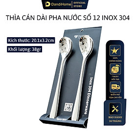 Bộ 6 thìa Inox 304 pha nước (số 12)