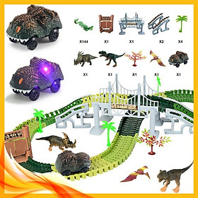 Đoàn xe Thám Hiểm Khủng Long 144pcs TRACK TO DINOSAUR ️