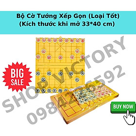 BỘ CỜ TƯỚNG XẾP GỌN- KÍCH THƯỚC KHI MỞ 33x40 CM