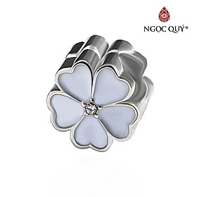Charm hợp kim đính đá hình bông hoa - Ngọc Quý Gemstones