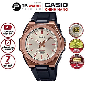 Đồng Hồ Nữ Dây Nhựa Casio Standard LWA-300HRG-5EVDF Chính Hãng - LWA-300HRG-5E Gờ Kim Loại