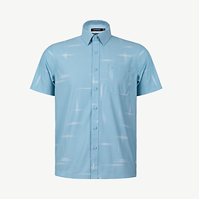 Áo sơ mi nam KHATOCO ngắn tay họa tiết A1MN438T2-CNIN633-2609-N