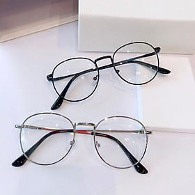 Kính vintage kim loại gọng mắt tròn nhỏ thời trang cho Nam và nữ