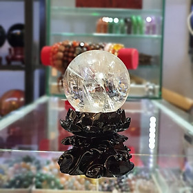 Mua Quả cầu Thạch Anh Trắng Thiên Nhiên Đường Kính 0 65cm Cho Người Mệnh Thủy Và Mệnh Kim - DTB_QCT001
