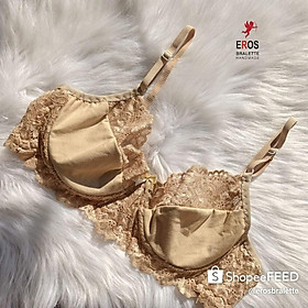 Aó lót bralette ren kết hợp thun cotton có gọng ko mút của eros