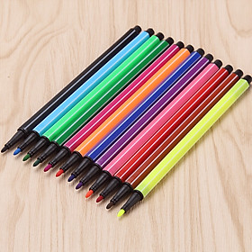 Bộ 12 bút màu nước, bút lông tô màu học sinh , màu sắc tươi tắn, dễ dàng rửa sạch, an toàn cho người sử dụng.