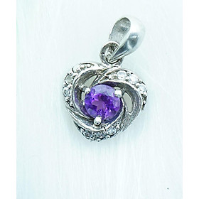 Mặt dây chuyền thạch anh tím Amethyst 2cm