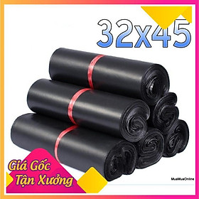 Mua Bộ 100 Túi Nylon Đen Đóng Hàng Niêm Phong 32x45cm FREESHIP  TP S