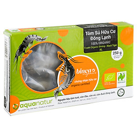 Tôm Sú Hữu Cơ Có Vỏ Đông Lạnh Binca Size XL (250g)