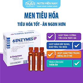 Men tiêu hóa 6 ENZYMES IP - Hỗ trợ tăng cường tiêu hóa với 6 loại enzyme thiết yếu, giúp ăn ngon, giảm táo bón (hộp 20 ống x 10ml)