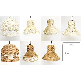 Chao đèn - Chụp đèn mây handmade nhỏ xinh từ mây tự nhiên, làm đèn ngủ, decor trang trí sân vườn, cửa hàng