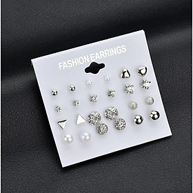 Set Khuyên Tai 12 Đôi Bông Tai Cho Nàng Diện Mỗi Ngày