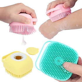 Mua Bông tắm silicon mẫu vuông có chỗ đựng sữa tắm