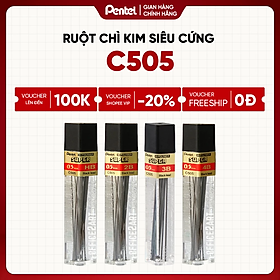 Ruột bút chì kim Pentel C505 2B ngòi 0.5mm 12 ruột/tuýp