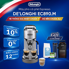 Máy pha cà phê espresso DeLonghi Dedica Duo EC890.M - Hàng Chính Hãng