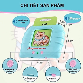 Đồ chơi trí tuệ Máy đọc từ vựng tiếng anh- thông minh không sóng điện từ ( 224 từ vựng với các chủ đề)