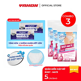 Combo Bao Quần Lót Tiện Lợi BODY-MATE Nữ | Đã Giặt Sạch, Mềm Mại, Thoáng Khí