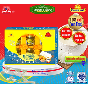 Yến Sào Ensure Nest chưng sẵn Đông Trùng 300mg( 25%) - lốc 6 hủ - 70ml/ hủ - Quà Tặng cao cấp