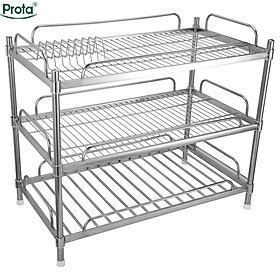 Kệ úp chén 3 tầng lắp ráp prota pt956