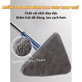Mua Bông lau nhà thay thế hình TAM GIÁC siêu thấm - Miếng lau thay thế cây lau nhà tam giác tự vắt