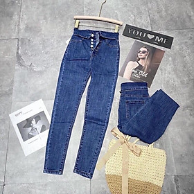Quần jeans ống đứng cạp cao tôn dáng