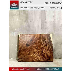 Mua Mặt Bàn Gỗ Me Tây Nguyên Khối Dài 84 Rộng 65 Dày 4 6 (cm)
